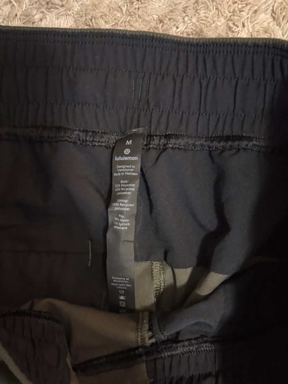 Men's lululemon Olive Green Jogger Pants - Casual Drawstring Trousers (size med)